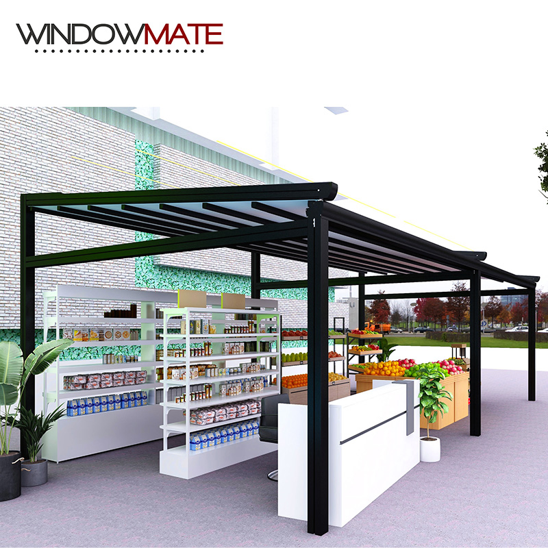 Retractable Canopy Factory Outdoor Full Cassette Retractable Awnings Motorized with LED Light