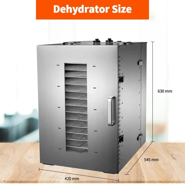 Mechanism Knob Fruit Vegetable Dryer Chicken Beef Jerky 16tray Food Dehydrator