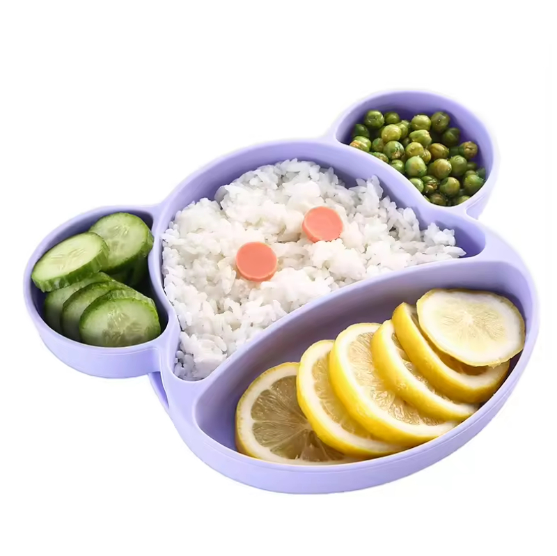 Quality Guaranteed Cute Animal Style Children Silicone Dinner Plate Bowl