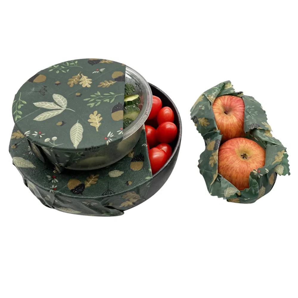 Biodegradable Customized Eco Friendly Reusable Organic Beeswax Food Wrap for Food Packaging