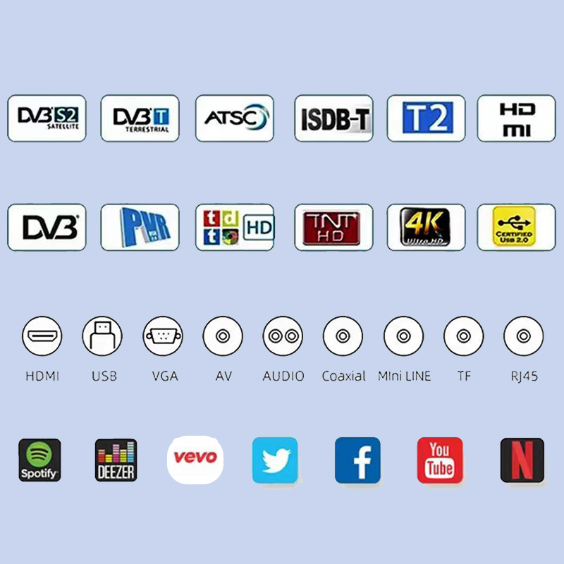 Big Size 4K Smart LED Television 43– 100 Inch Android System