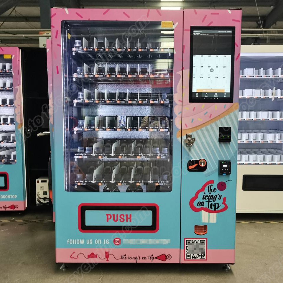 Full-Automatic Snack Vending Machine for Chips/Nuts/Chocolate Commercial 24h Unattended Food Dispenser