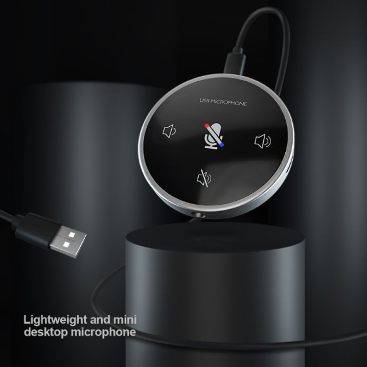 Portable Omnidirectional Video Speakerphone USB Call Plug-Play Conference Desktop Meeting Microphone