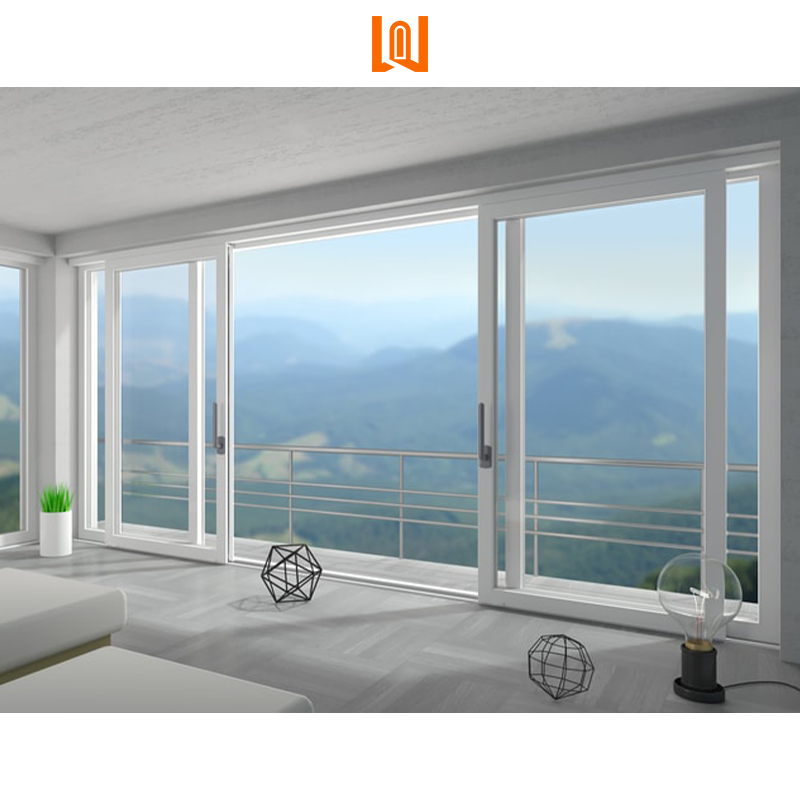 Wanjia Customized House PVC Sliding UPVC Double Glazed Sliding Doors