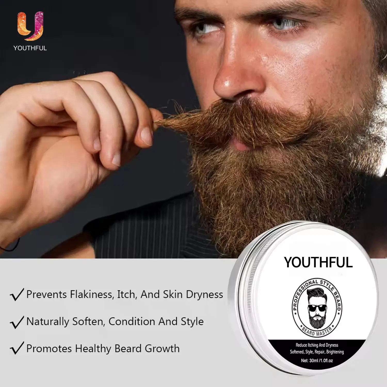 Natural Beard Care Moisturizing Professional Care Cream