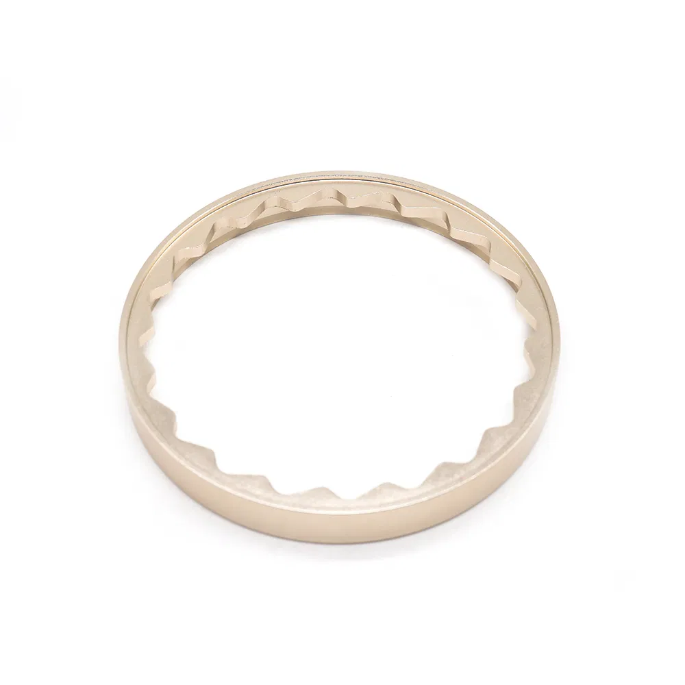 Wholesale Custom CNC Turning Part Camera Replacement Accessories Gold Aluminum Ring with Tooth CNC Machining Parts