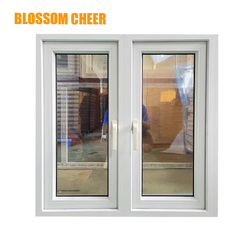 Plastic Steel White Window Inner Steel Lining Low E Glass