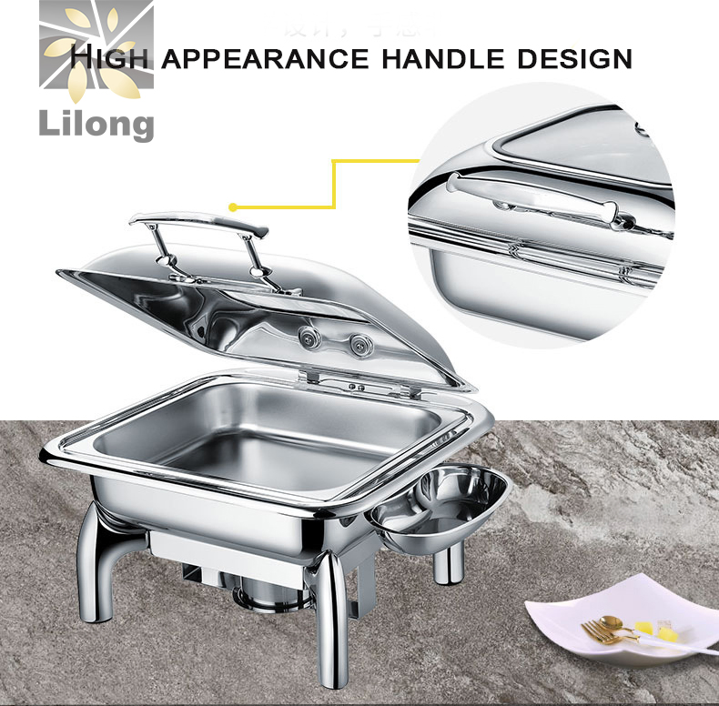 Visualization Chafing Dish Stainless Steel Warmer Hydraulic Chafer Buffet Stove