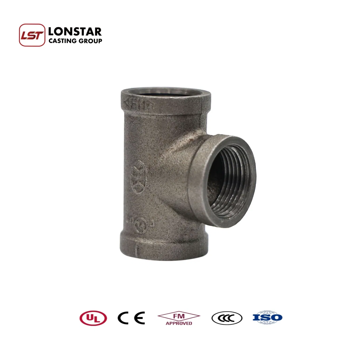 Lonstar Ms Importer Galvanized T-Shaped Hebei FM for UL Malleable Iron Pipe Fitting Tee Joint for Low Pressure