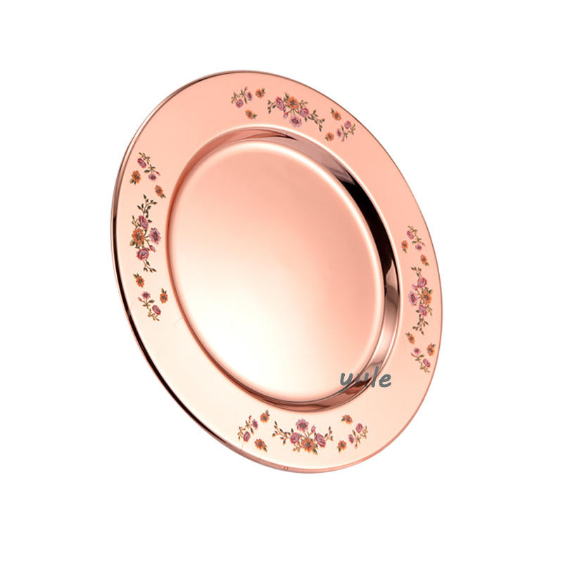 Best Quality Free Sample Stainless Steel 304ss 201ss Gold Wedding Charger Plates