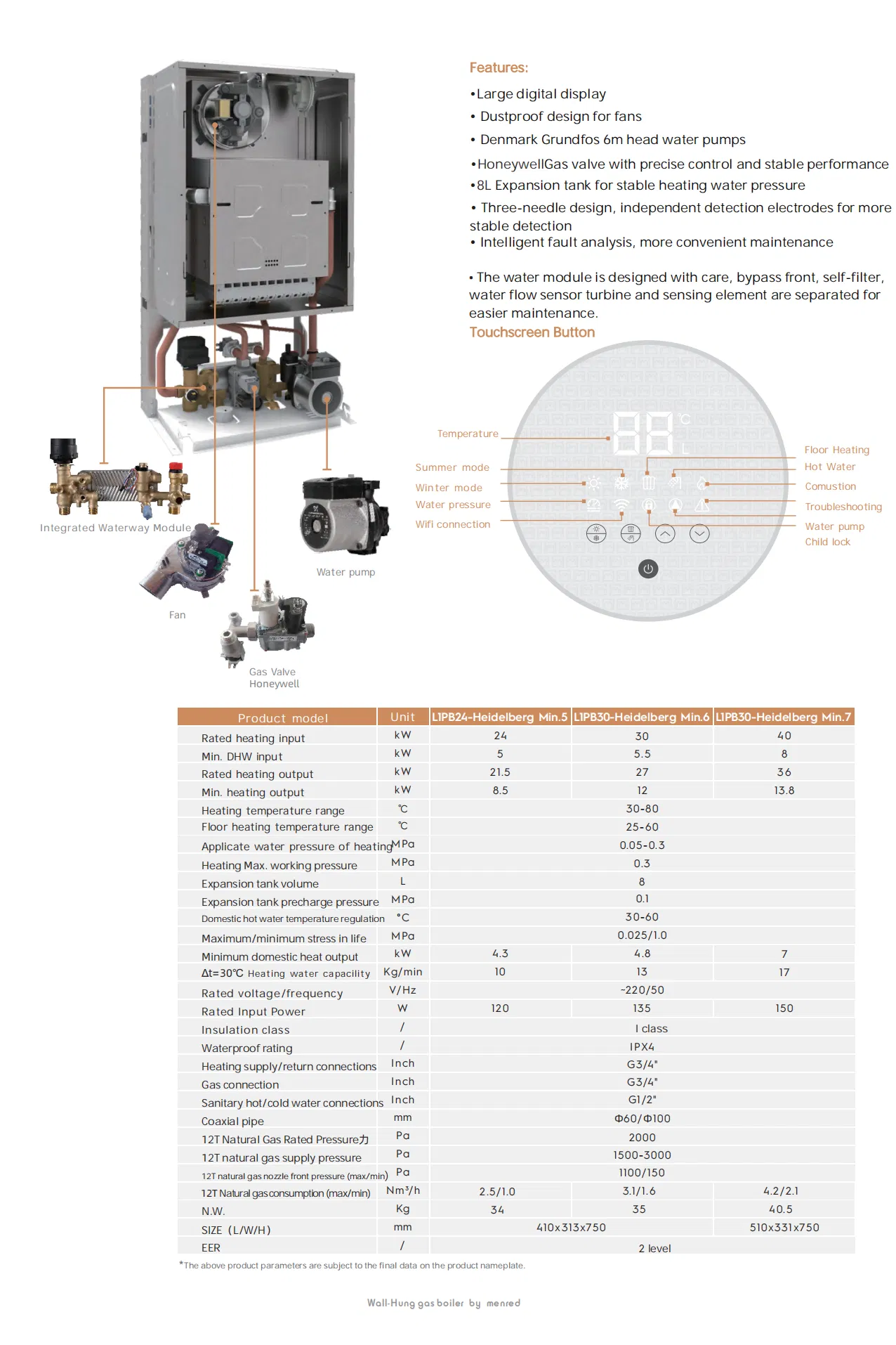 Energy-Saving Wall-Mounted Heater with Efficient Performance and 6mm Lift