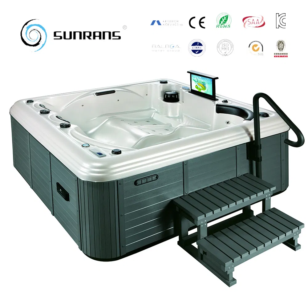 Угловая гидромассажная ванна на 4 персоны с озонированием