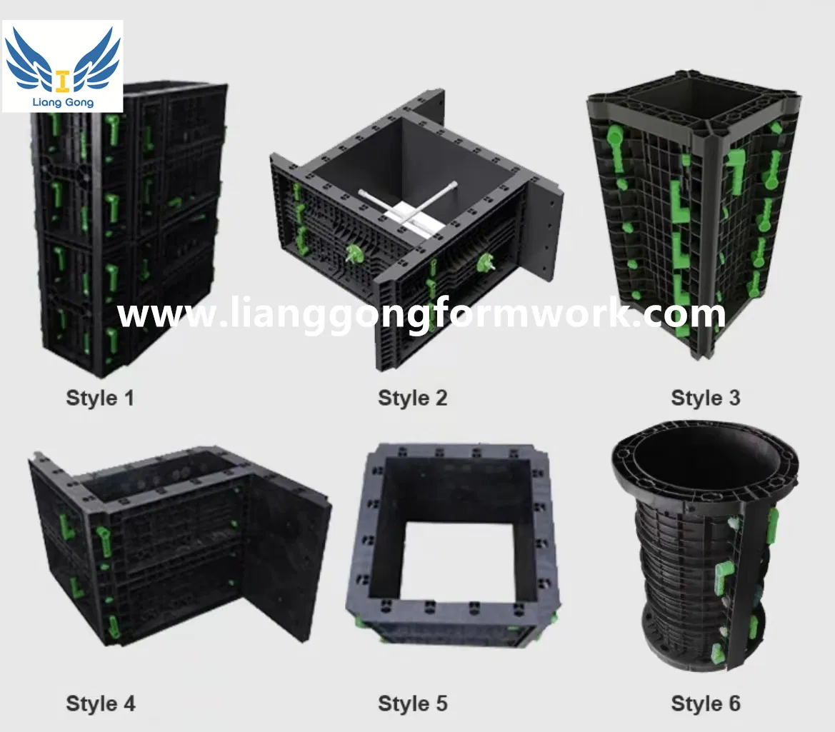 Adjustable Lightweight Cost-Effective Modular Plastic Column Formwork for Concrete