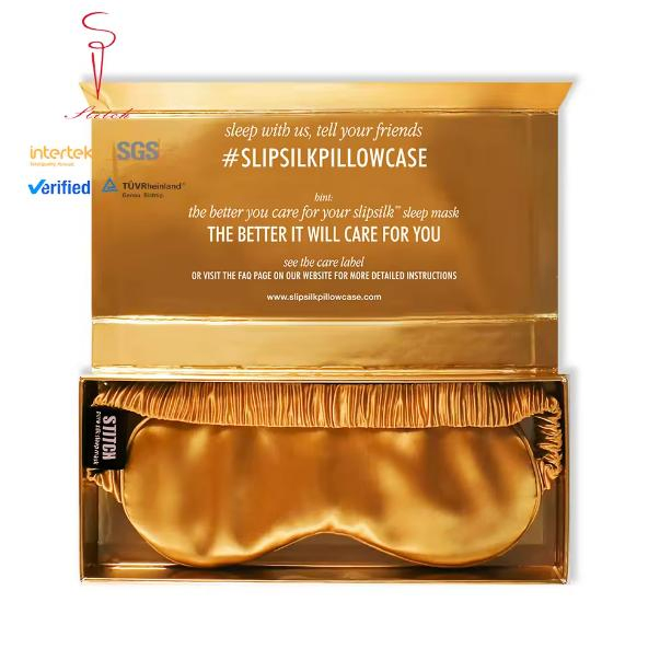 Wholesale Blindfold Natural Travel Mulberry Silk Sleeping Under Eye Masks Silk for Eye Sleep Silk Eyemask