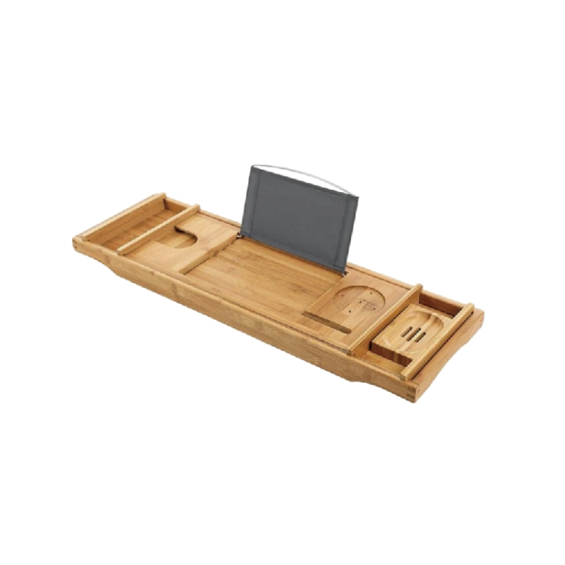 Luxury Hotel Retractable Bamboo Bathtub Rack Caddy Tray