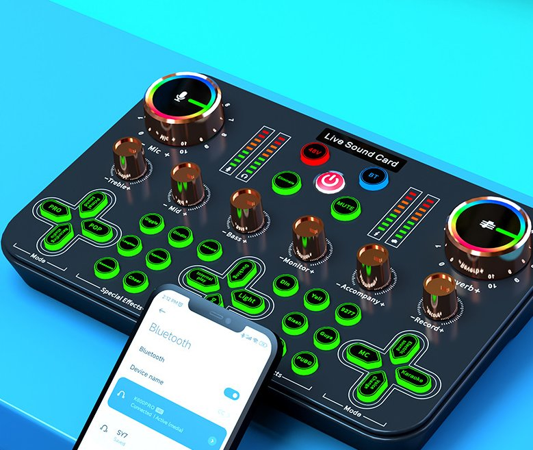 48V Cannon Sound Card K Song Anchor Tiktok English Sound Card Broadcast Special Equipment