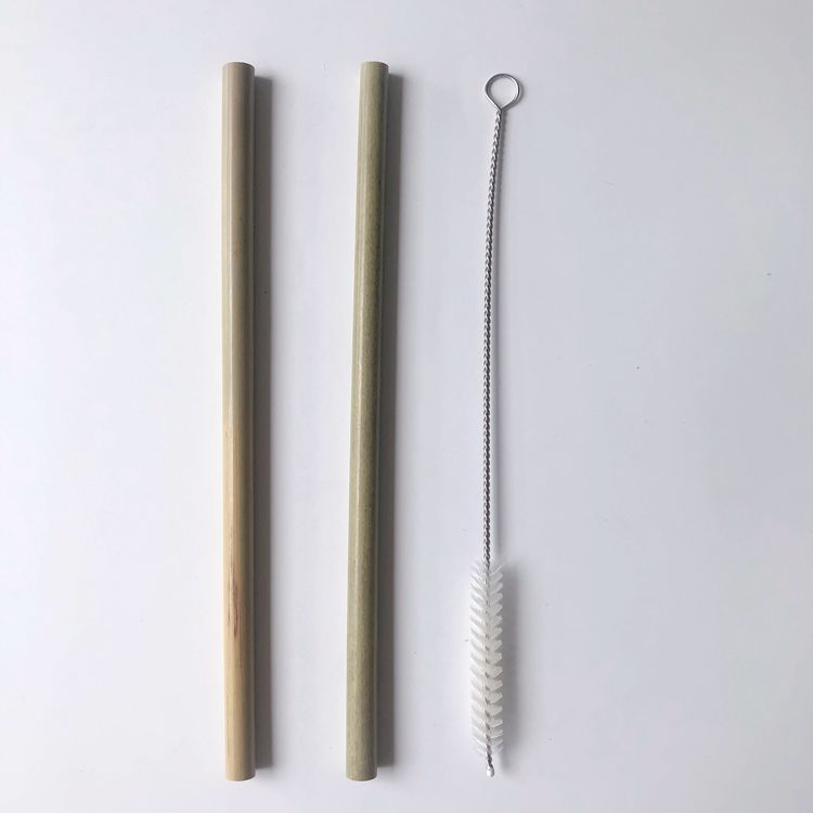 Bamboo Drinking Straws with Cleaning Brush Biodegradable Organic