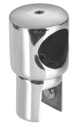 Wholesale Private Label Shower Door Hardware Polished-Stainless-Steel Terminal Pipe-Rack Connector