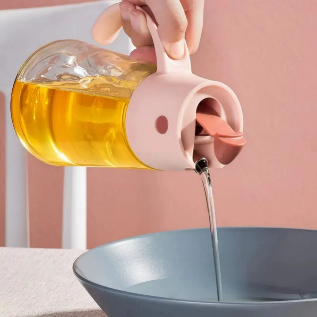 Double Spout Oil Dispenser Allowing Two Types of Oil to Be Stored Separately