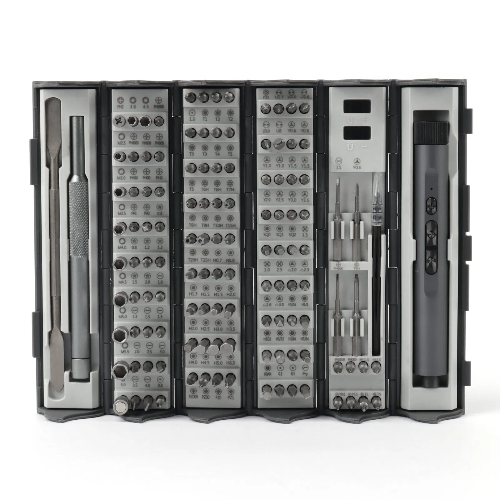 128 in 1 Professional Precision Screwdriver Set Multi-Tool with S2 Magnetic Screwdriver Bits Roll-up Cylinder Organizer