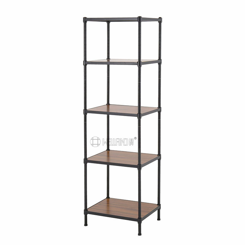 Vertical 5 Tiers Flower Plant Rack Stand Bamboo Fiber Board Display Shelving for Home
