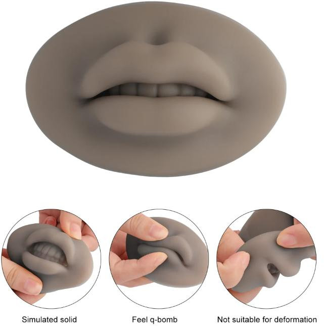 Hot Sale Silicone 5 Dimension Soft Lip Tattoo Practice Skin Permanent Makeup Tattoo Practice Skin Kit Set