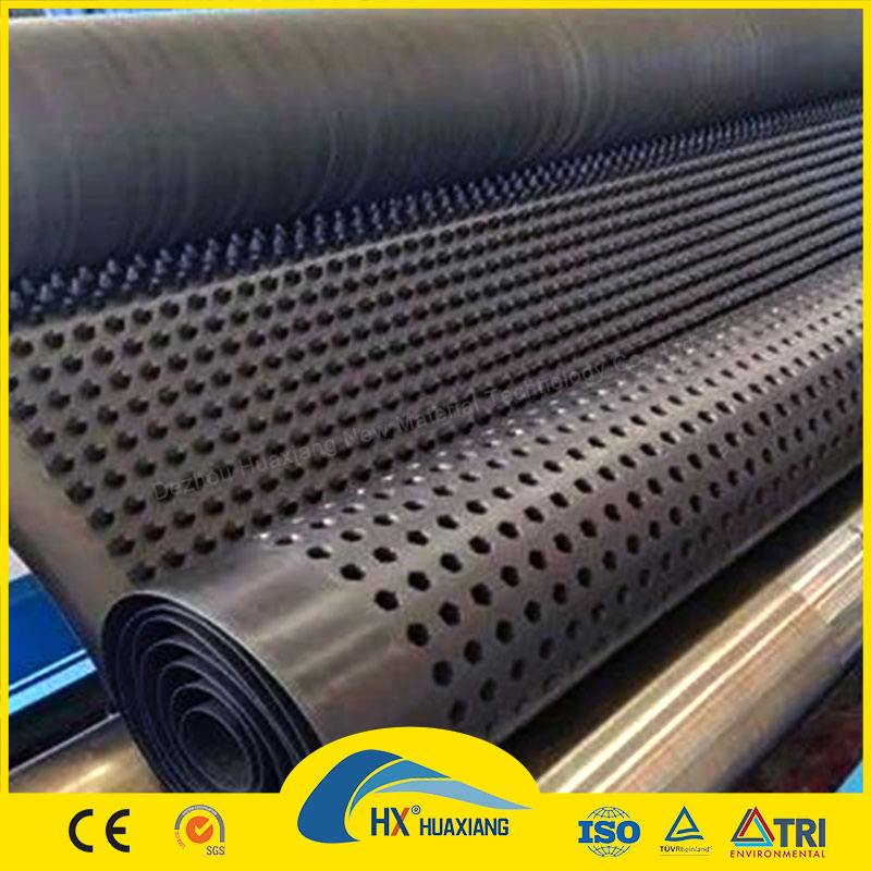 China Factory Dimpled Drain Board /Composite Drainage Board 0.8-5.0cm Waterproof and Drainage Sheet HDPE Plastic for Garden Drainage