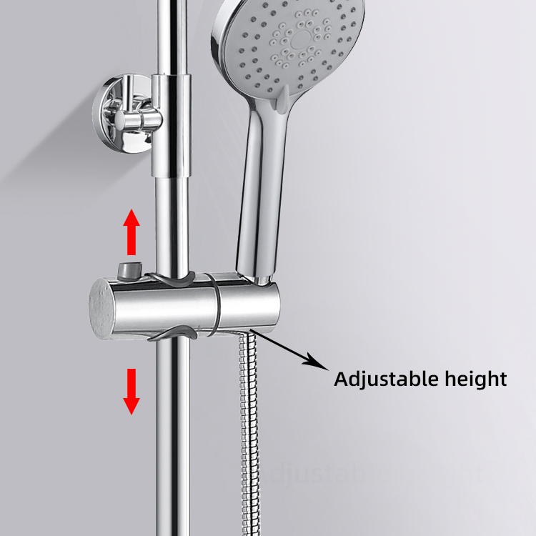 Wall Mounted Bathroom Faucet Stainless Steel Rainfall Shower Set
