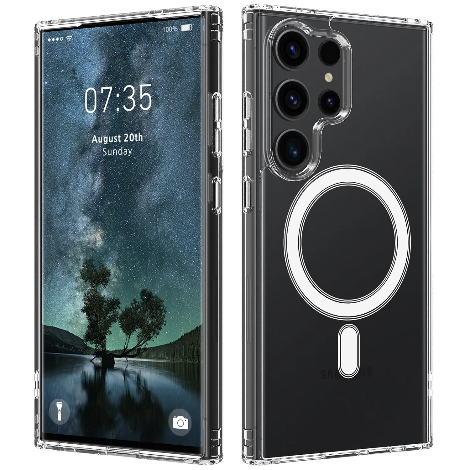 Магнитный чехол для Samsung S25 Ultra с поддержкой беспроводной зарядки