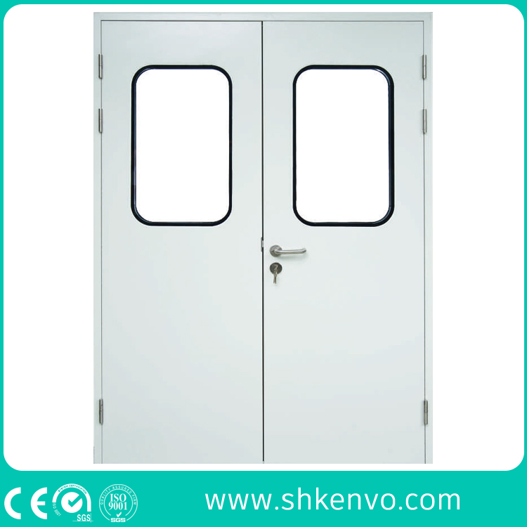 GMP Hygiene Galvanized Iron or 304 Stainless Steel Interior Modular Clean Room Metal Swing Entry Door for Food, Pharmaceutical, Medical, Hospital, Laboratory