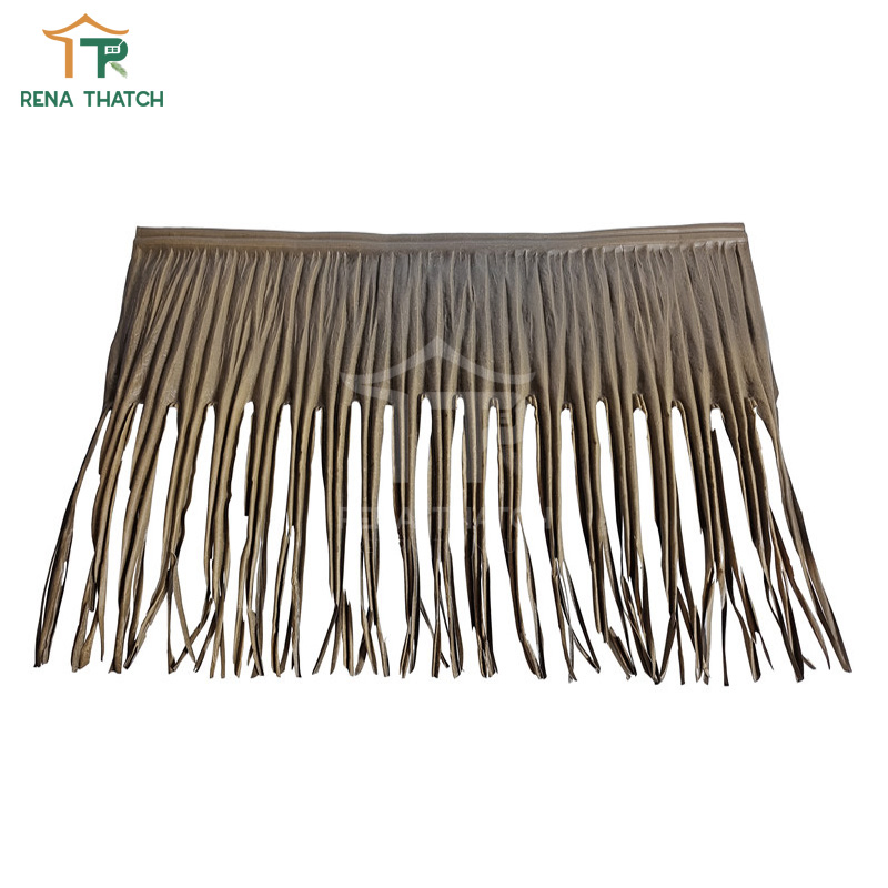 Recyclable Anti-UV Plastic Artificial Palapa Palm Leaf Thatches Synthetic Plastic Palm Panel