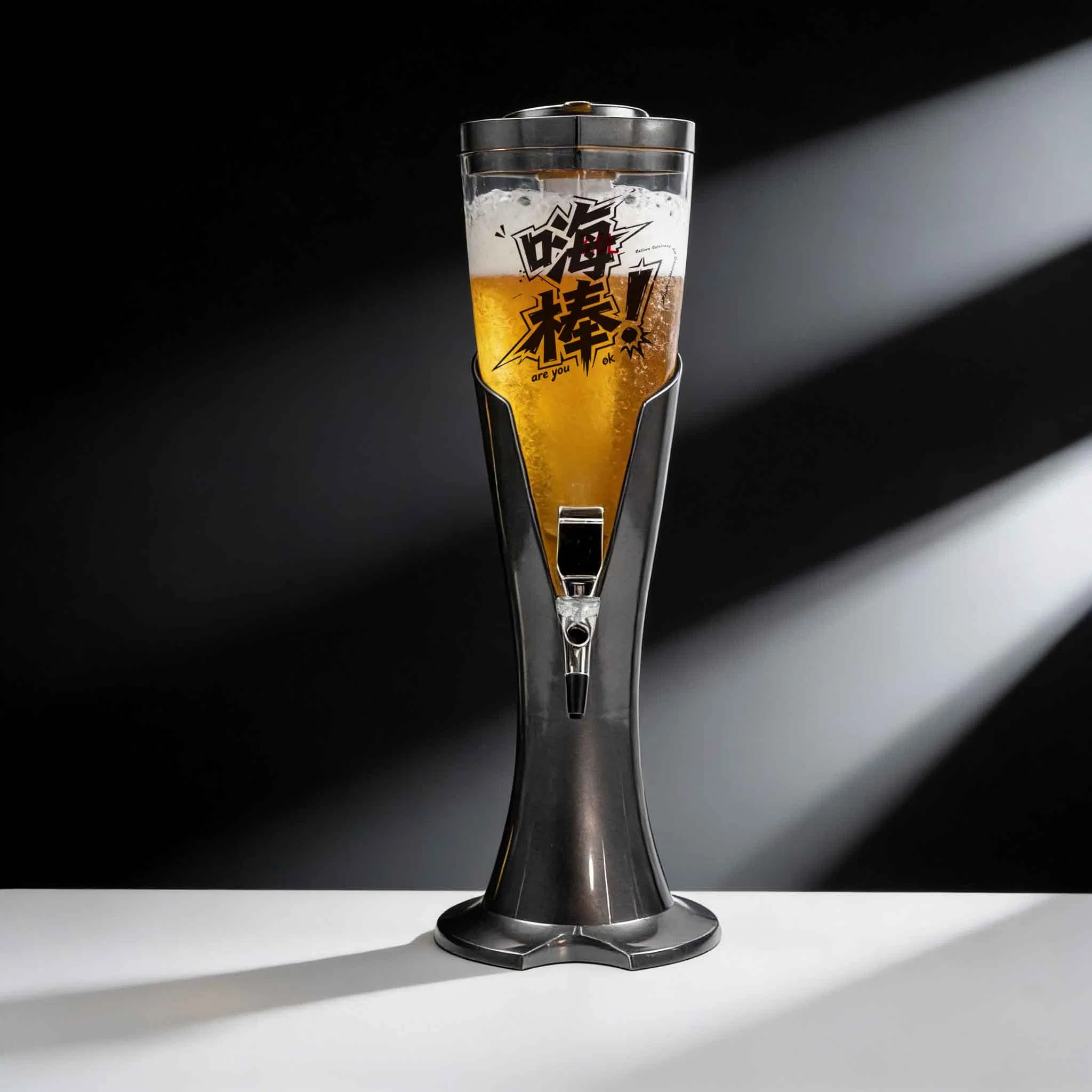 Wholesale 1L 2L 3L Beer Tower Dispenser Plastic Drink Dispenser Draft Beer Beverage Soft Drink Tower Dispenser and 1tap for Bar Clubs