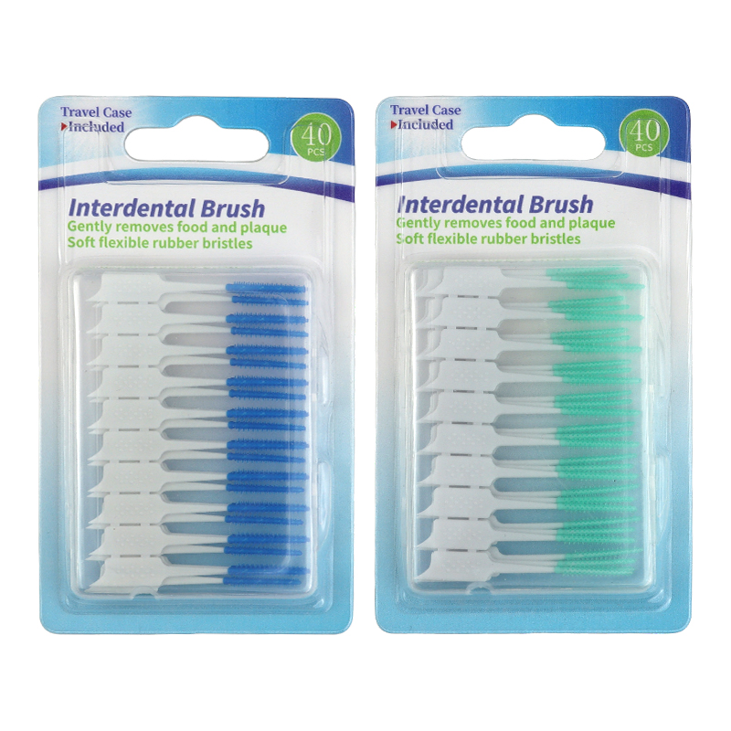 Customized Interdental Brush Toothpick Soft Rubber Dental Picks for Orthodontic Travel Case