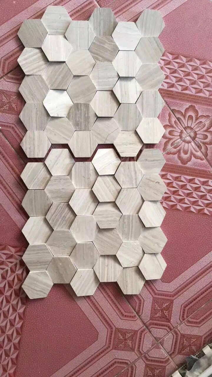 Custom Made Natural Stone Marble Mosaic Tiles for Flooring or Wall Panel Tile