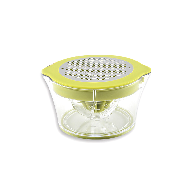 12oz Citrus Lemon Orange Juicer Manual Hand Squeezer with Built-in Measuring Cup and Grater