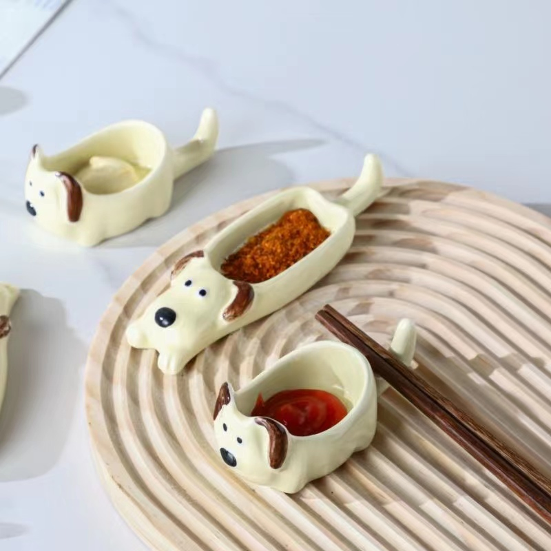 Cute and Adorable Puppy Ceramic Dipping Dish