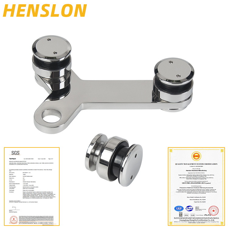 Shipping Mall Modern SUS304 Stainless Steel Office Building Glass Door Adjustable T Connector