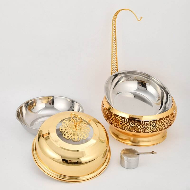 New Gold-Plated Stainless Steel Self-Service Stoves for Large, Medium, and Small Sizes, Hotel Insulated Vegetable Stoves
