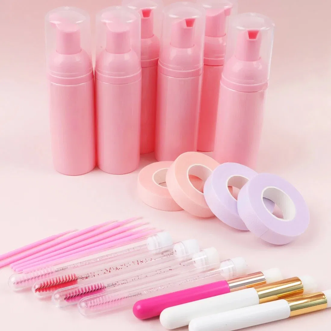 Private Label Lash Shampoo 60ml 100ml Lash Wash Custom Eyelash Cleaner Brush Eyelash Extension Foam Lash Shampoo