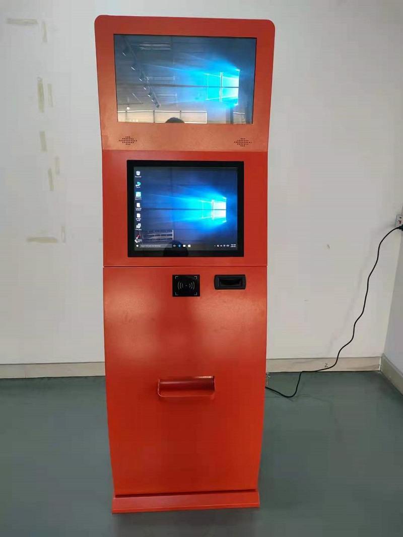 Double Touch Screen Card Dispenser Kiosk with or Code Scan/ NFC/ POS Payment
