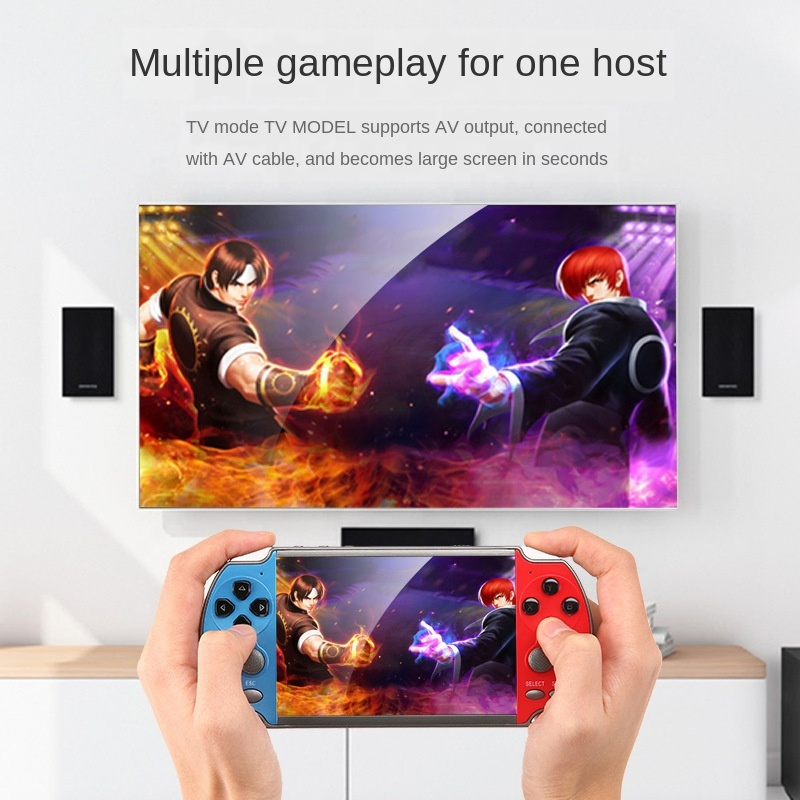 New Handheld Game Console 5.1 Inch 8GB X9 Retro Mini Arcade Video Game Console Player for PSP/Gba/Nes Support RMVB Double Rock