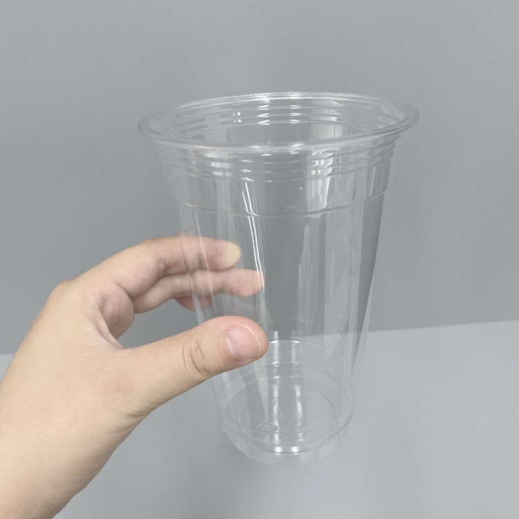 7oz Haokelao PP Pet PLA Clear Milkshake Cups Plastic Fruit Cold Cups Plastic Cups with Lids