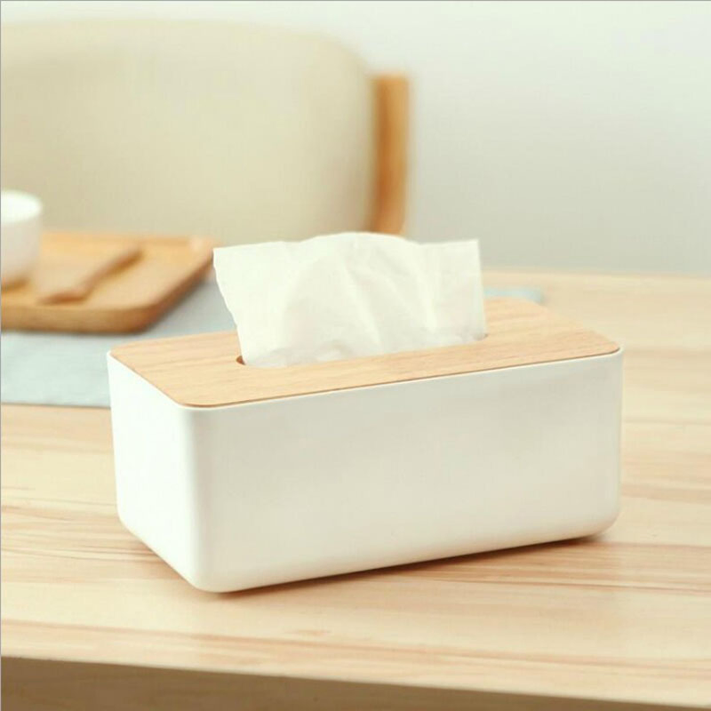 Home Office Premium Solid Wood Tissue Dispenser Tissue Box