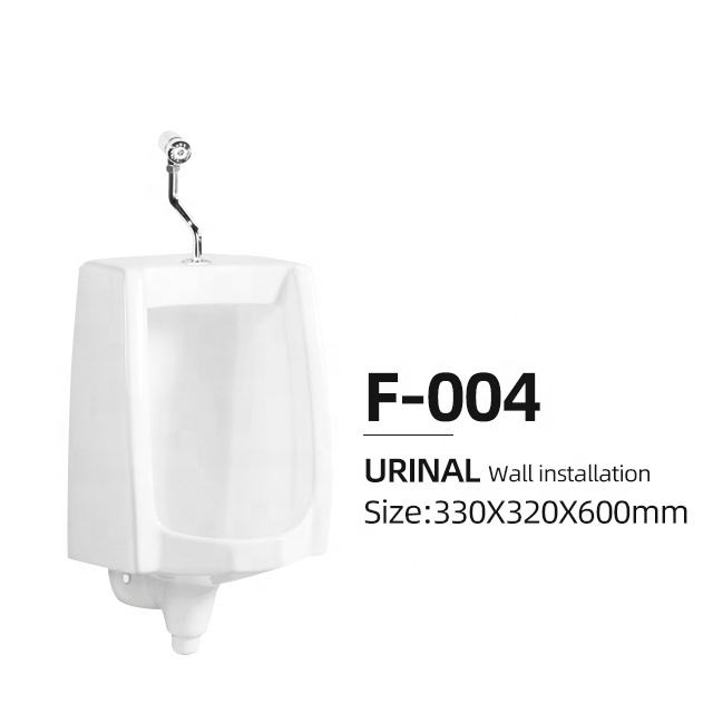 Wall Installation Rectangle White Ceramic Toilet Urinal Standing Peeing with Flush Valve