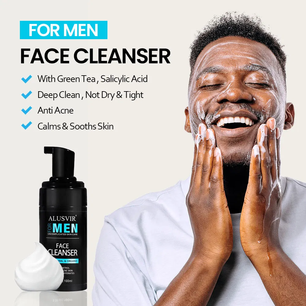 Man Skin Care Set Organic OEM Facial Cleanser Moisturizer Eye Cream Scrub