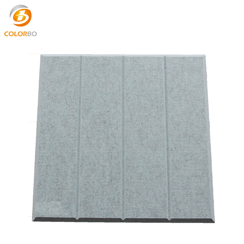 Eco Friendly V-groove cutting Polyester Acoustic Panels Tile  , Acoustic Treatment Panels