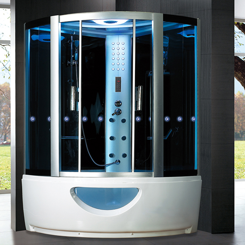 Bathroom Computerized Back Jetted Steam Bath Tub Shower Combo