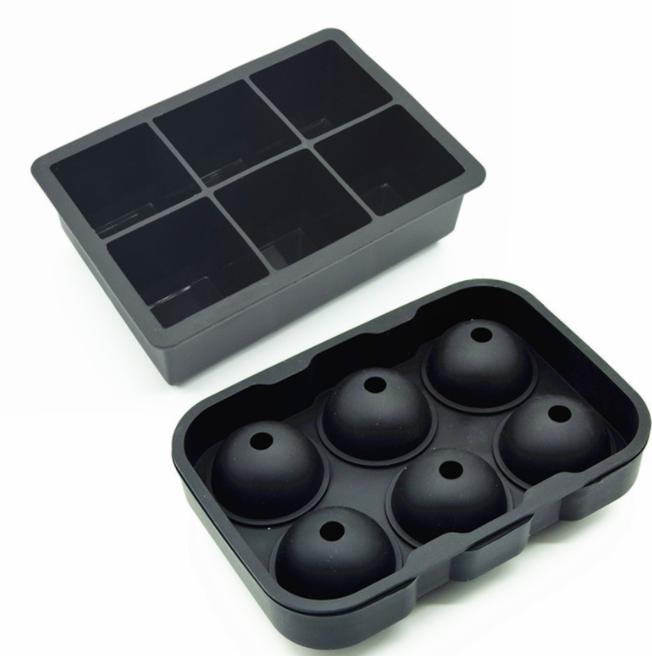 High Quality BPA Free 6 Cavity Silicone Ice Cube Maker Mold Tray