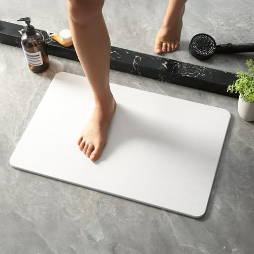 Stone Bath Mat Dries Quickly Non-Slip Diatomaceous Earth Bath Mats for Bathroom Super Absorbent Stone Shower Mat