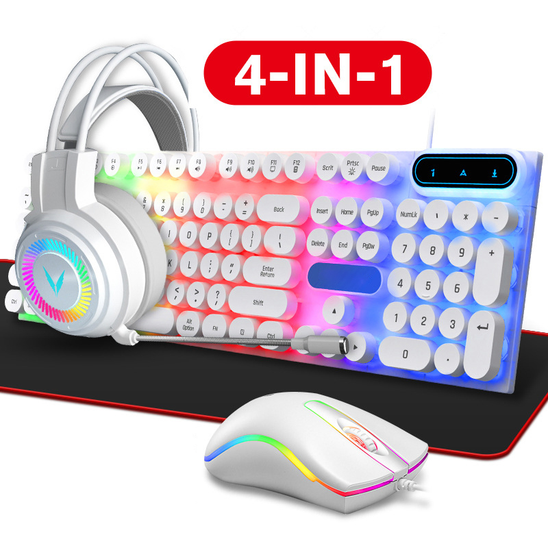 Customized PC Computer Headset Set RGB Gaming Keyboard and Mouse Combo
